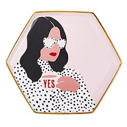 "Yes, Girl" Hexagon Mug & Saucer Set