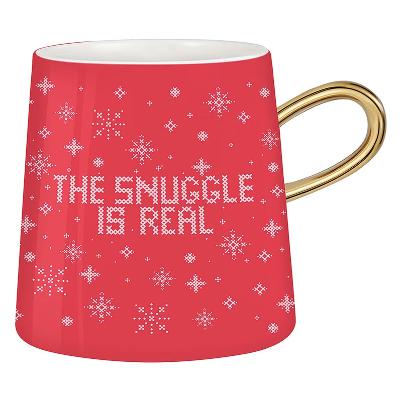"The Snuggle Is Real" 11oz Tapered Ceramic Mug