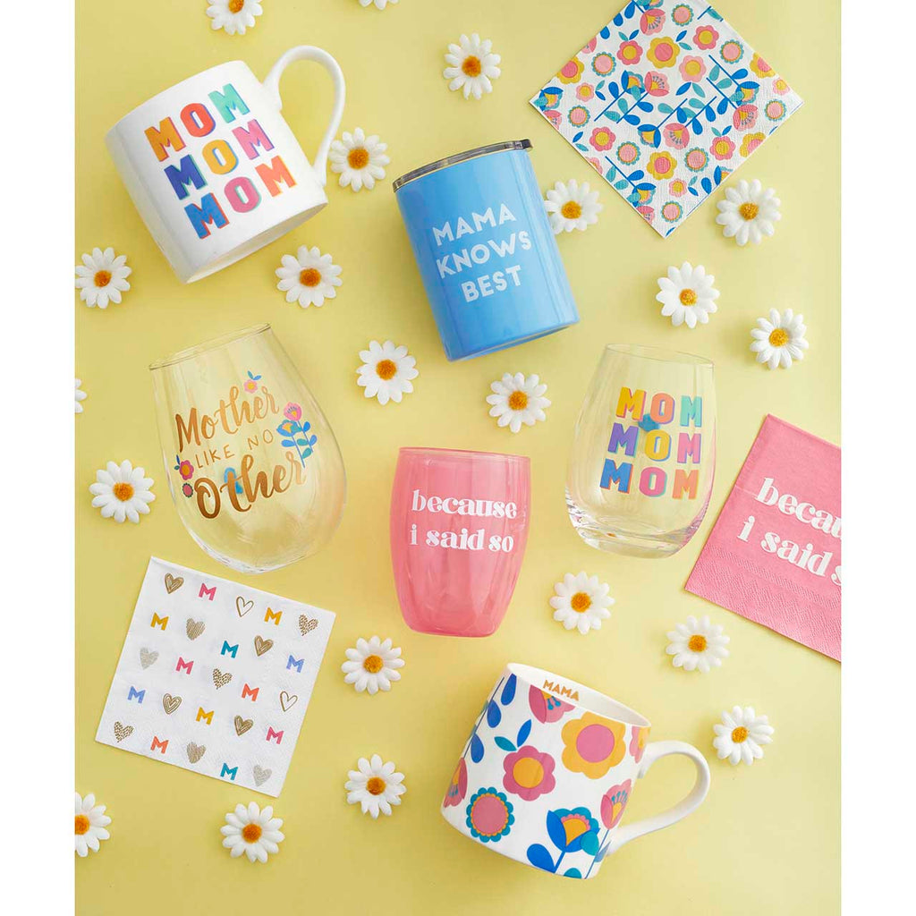 "Mom Mom Mom" Floral Print Jumbo 20oz Mug