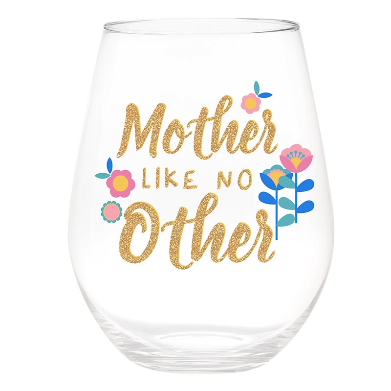 "Mother Like No Other" Jumbo Stemless Wine Glass