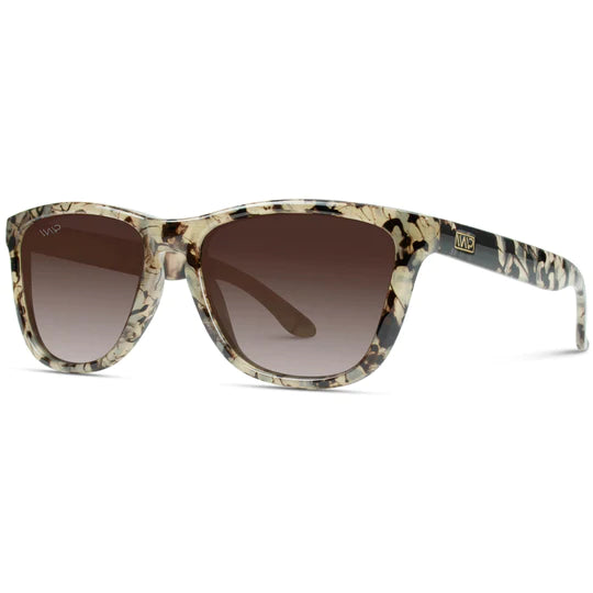 Ocean Polarized Sunglasses || Cream Tortoise Frame / Brown Gradient Lens