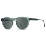 Tate Retro Round Frame Polarized Sunglasses || Crystal Blue Frame / Smoke Lens