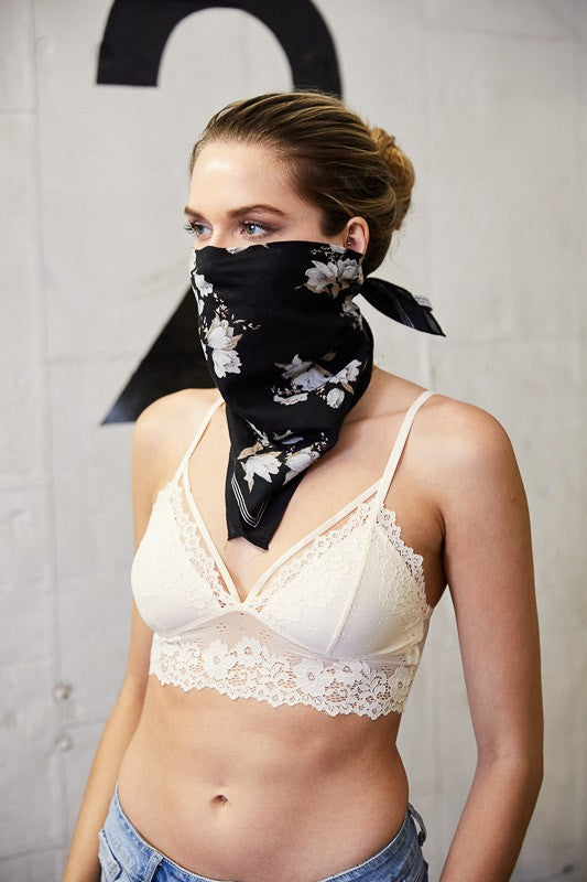 Orchid Flower Bandana / Face Covering