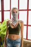 Orchid Flower Bandana / Face Covering