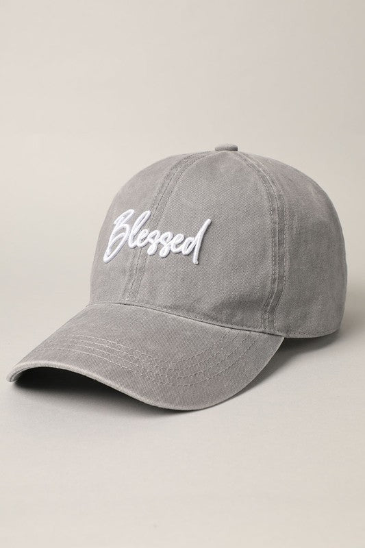 "Blessed" 3D Embroidery Baseball Cap (6 Colors!)