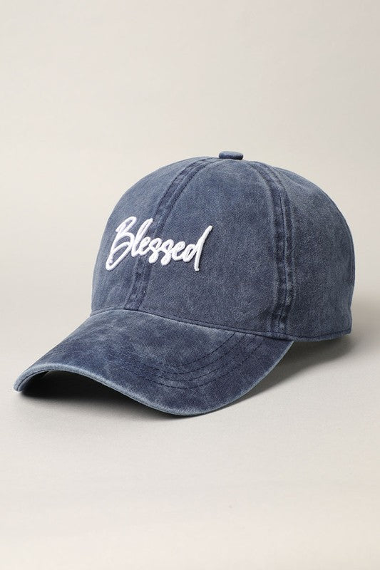 "Blessed" 3D Embroidery Baseball Cap (6 Colors!)