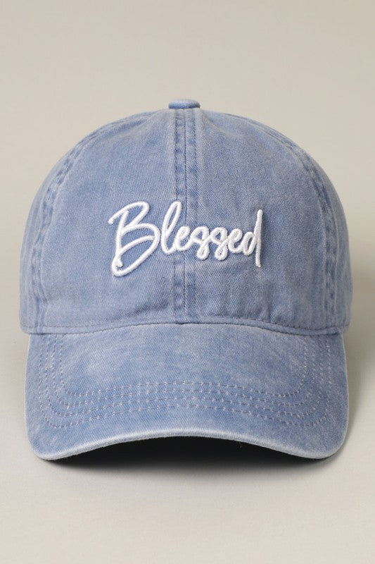 "Blessed" 3D Embroidery Baseball Cap (6 Colors!)
