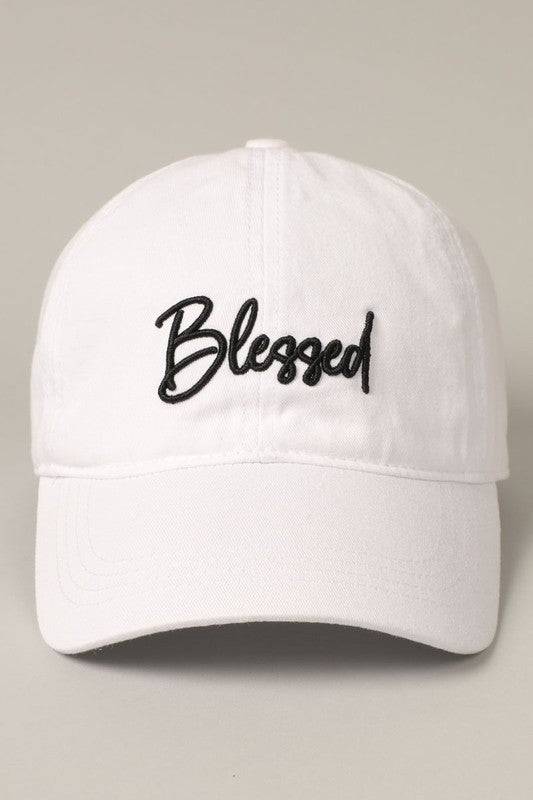"Blessed" 3D Embroidery Baseball Cap (6 Colors!)