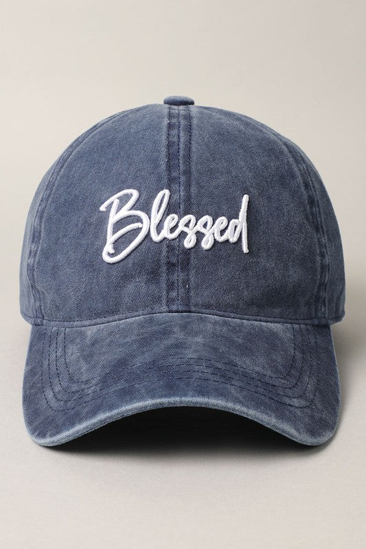 "Blessed" 3D Embroidery Baseball Cap (6 Colors!)