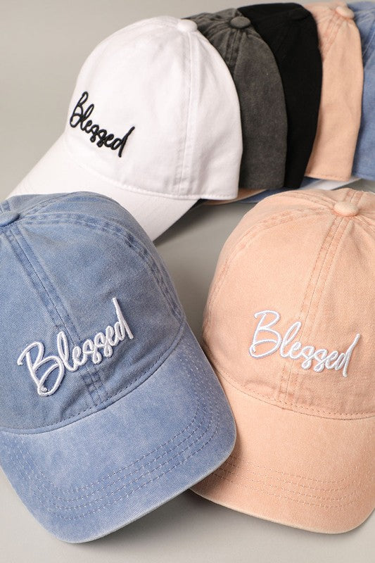 "Blessed" 3D Embroidery Baseball Cap (6 Colors!)