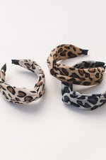 Corduroy Leopard Print Headband