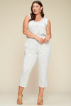 Sleeveless Animal Print Jumpsuit (Plus Size)