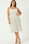 Pleated Skirt Sleeveless Tank Dress (Plus Size)