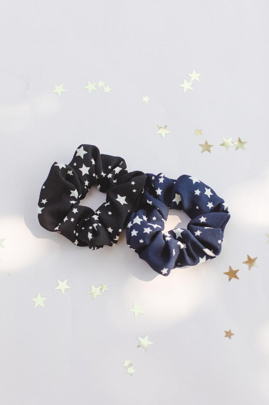 Star Print Hair Scrunchie (2 Colors!)