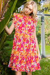 Floral Print Ruffle Tiered Dress (Plus Size)