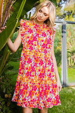 Floral Print Ruffle Tiered Dress (Plus Size)