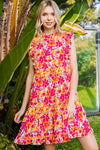 Floral Print Ruffle Tiered Dress (Plus Size)