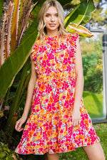 Floral Print Ruffle Tiered Dress (Plus Size)