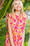 Floral Print Ruffle Tiered Dress (Plus Size)