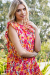 Floral Print Ruffle Tiered Dress (Plus Size)