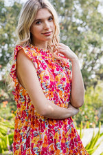 Floral Print Ruffle Tiered Dress (Plus Size)