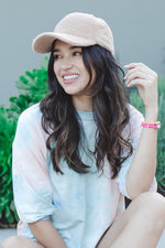 Boucle Baseball Style Hat (White)