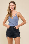 Strappy Tank (Slate Blue)