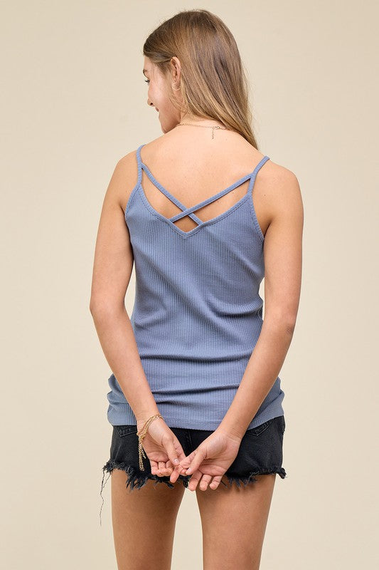 Strappy Tank (Slate Blue)