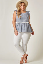 Fringe Detail Babydoll Top (Plus Size)