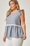 Fringe Detail Babydoll Top (Plus Size)