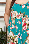 Floral Print Maxi Jumpsuit (Plus Size)