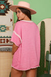 "Mama" Loose Fit French Terry Short Sleeve Top