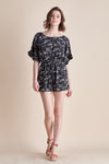 Flutter Sleeve Tie Back Romper