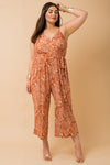 Paisley Print Jumpsuit (Plus Size)