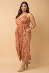 Paisley Print Jumpsuit (Plus Size)