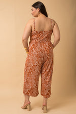 Paisley Print Jumpsuit (Plus Size)