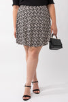 Geo Print Mini Skirt (Plus Size)