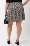 Geo Print Mini Skirt (Plus Size)
