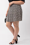 Geo Print Mini Skirt (Plus Size)
