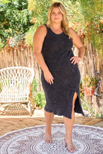 Waffle Knit Bodycon Dress (Plus Size)
