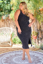 Waffle Knit Bodycon Dress (Plus Size)