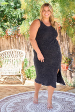 Waffle Knit Bodycon Dress (Plus Size)