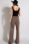 Front Pocket Straight Leg Pants (Espresso)