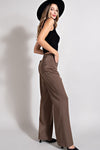 Front Pocket Straight Leg Pants (Espresso)