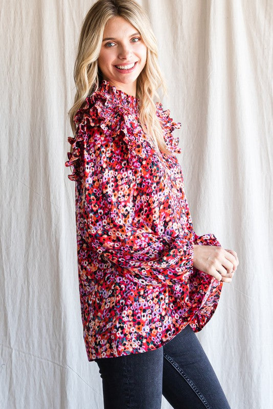 Frill Shoulder Detail Top