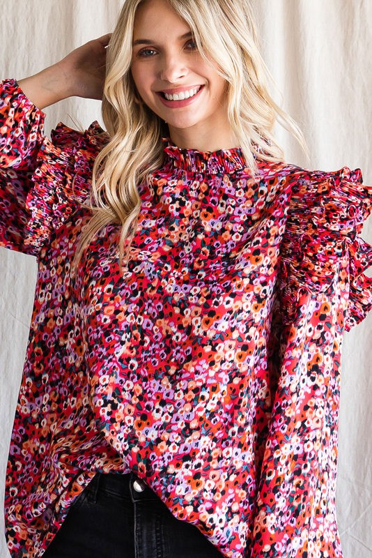 Frill Shoulder Detail Top