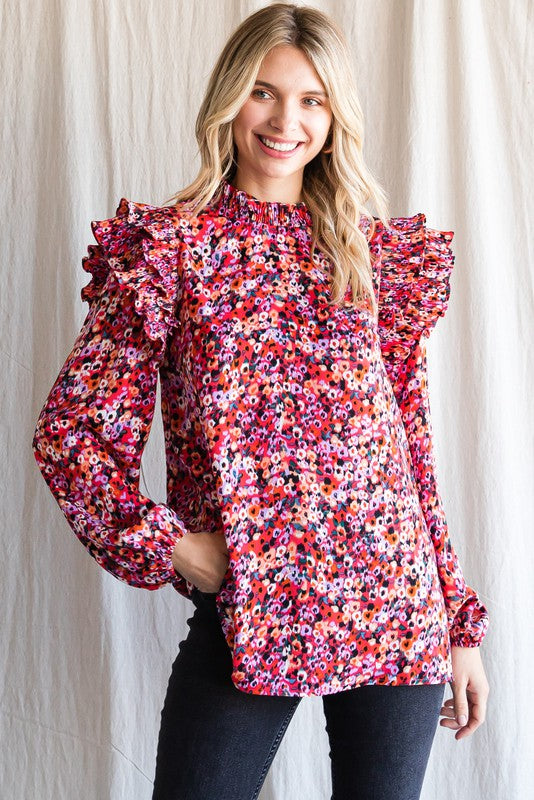 Frill Shoulder Detail Top