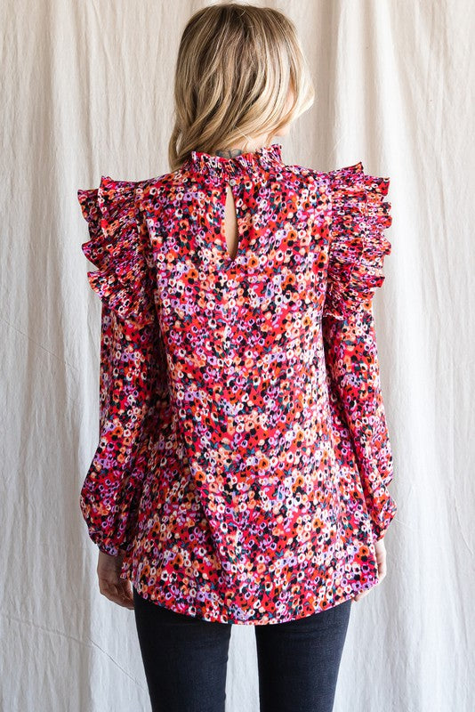 Frill Shoulder Detail Top