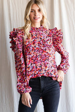 Frill Shoulder Detail Top