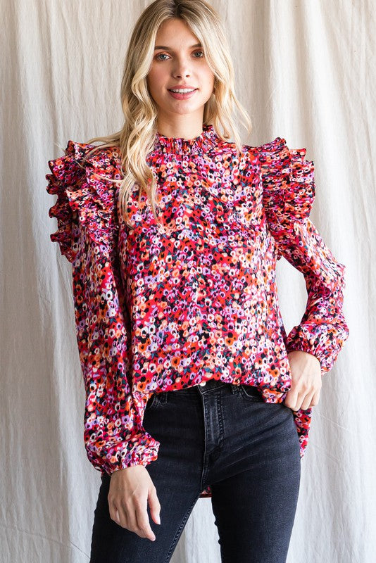Frill Shoulder Detail Top
